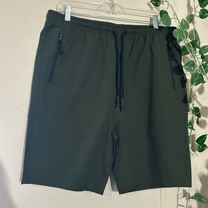 Nomad Men's Dark Green Athletic Shorts